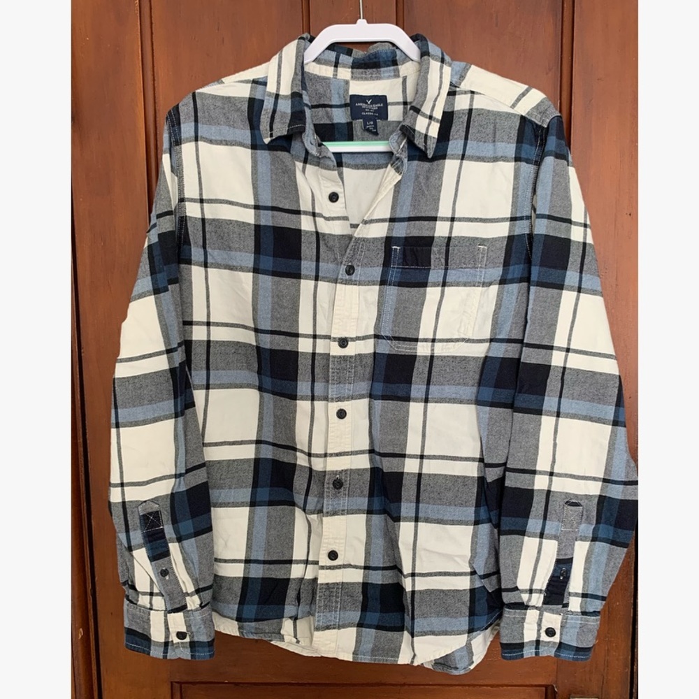 White & Blue Flannel